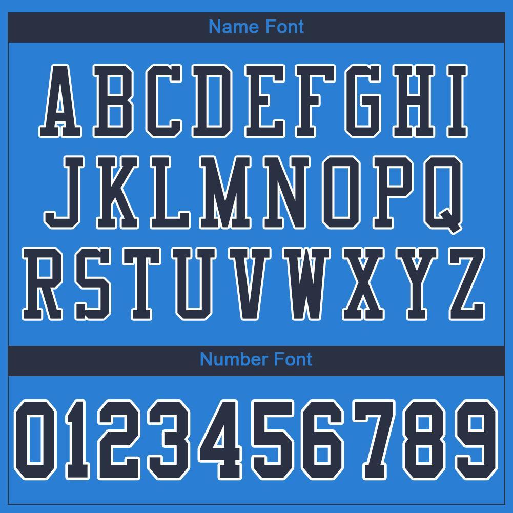 Custom Powder Blue Navy-White Mesh Authentic Football Jersey