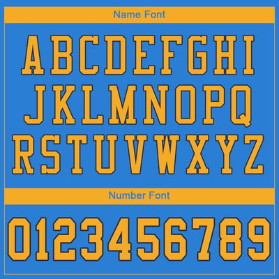 Custom Powder Blue Gold-Navy Mesh Authentic Football Jersey