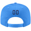Custom Powder Blue Navy-White Stitched Adjustable Snapback Hat