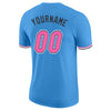 Custom Powder Blue Pink-Black Performance T-Shirt