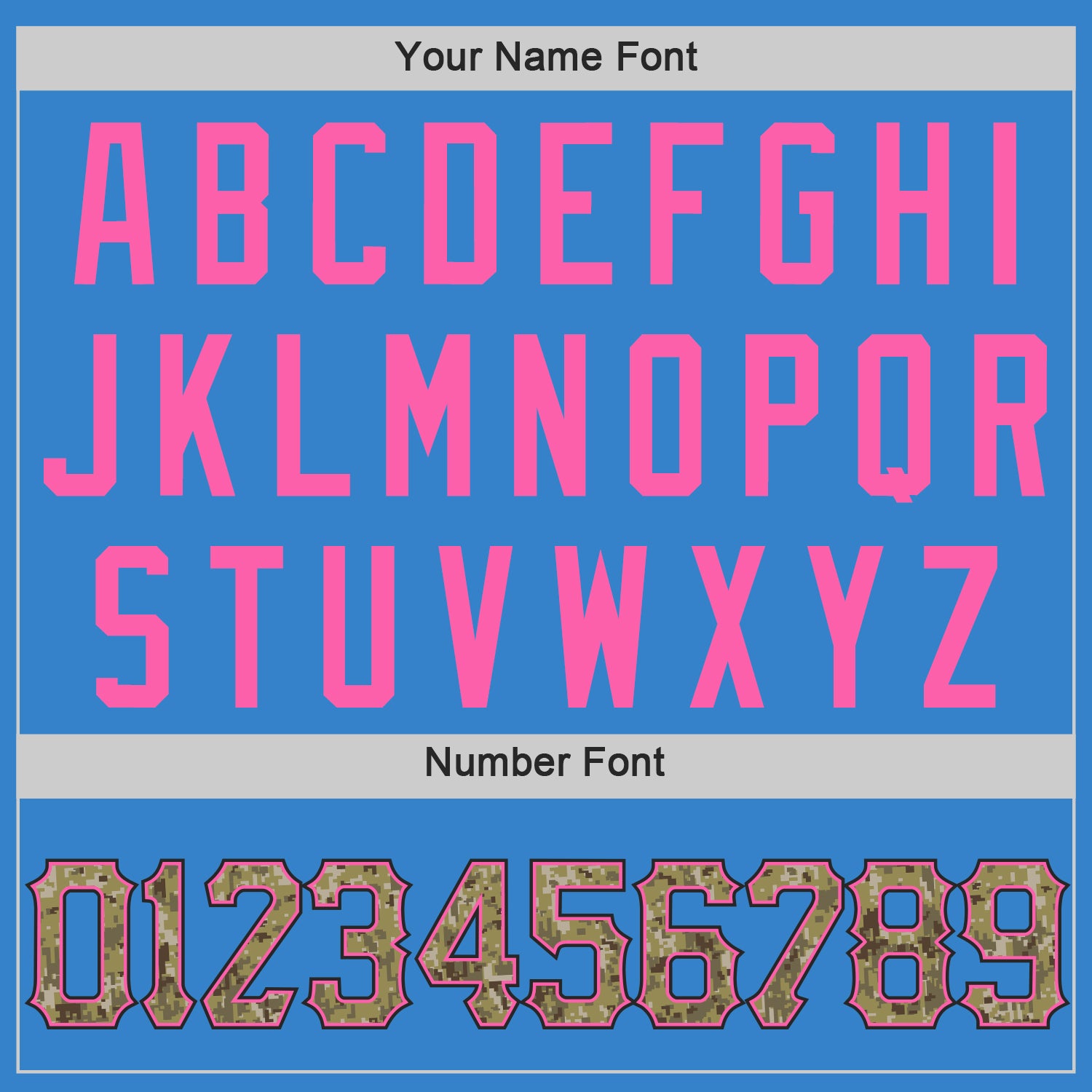 Custom Powder Blue Camo-Pink Authentic Baseball Jersey