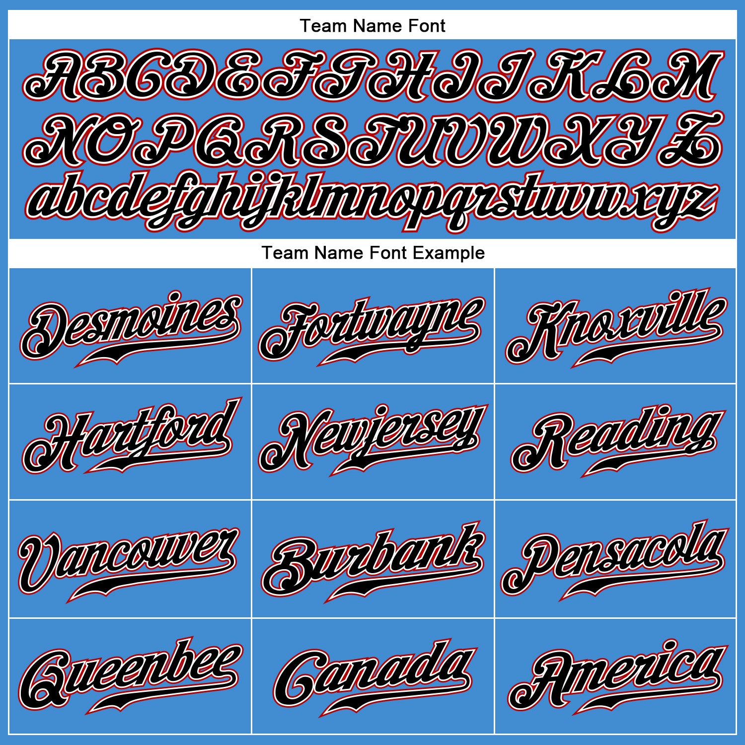 Custom Powder Blue Red Pinstripe Black-White Authentic Baseball Jersey