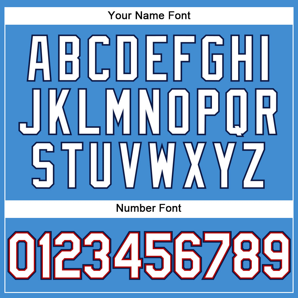 Custom Powder Blue Red Pinstripe White-Navy Authentic Baseball Jersey