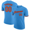 Custom Powder Blue Orange-Royal Performance T-Shirt
