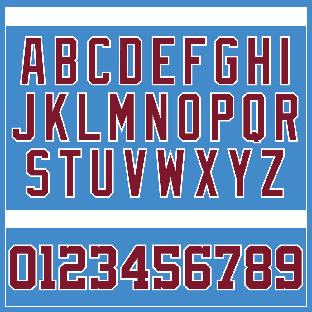 Custom Powder Blue Crimson-White Authentic Baseball Jersey