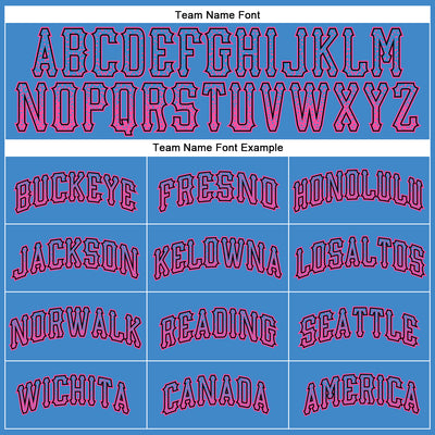 Custom Powder Blue Pink-Black Authentic Drift Fashion Baseball Jersey