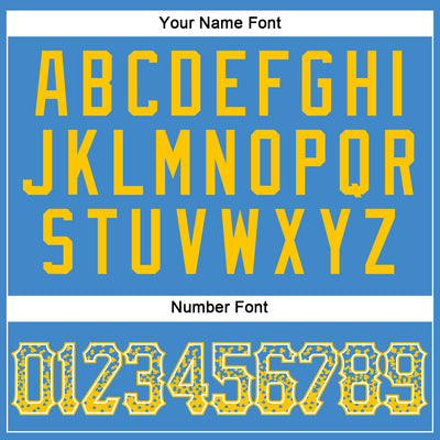 Custom Powder Blue Gold-White Authentic Drift Fashion Baseball Jersey