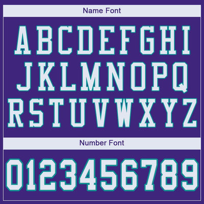 Custom Purple White-Aqua Mesh Authentic Football Jersey