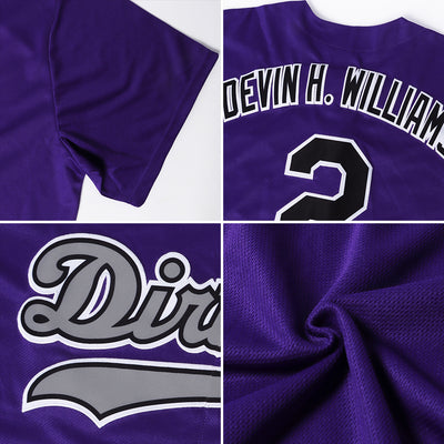 Custom Purple Teal-White Authentic Throwback Rib-Knit Baseball Jersey Shirt