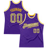 Custom Purple Camo-Gold Authentic Throwback Basketball Jersey