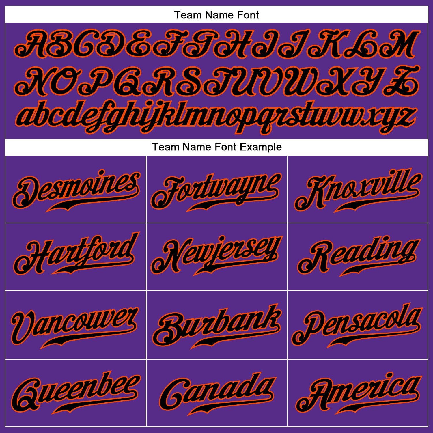 Custom Purple Black Pinstripe Black-Orange Authentic Baseball Jersey