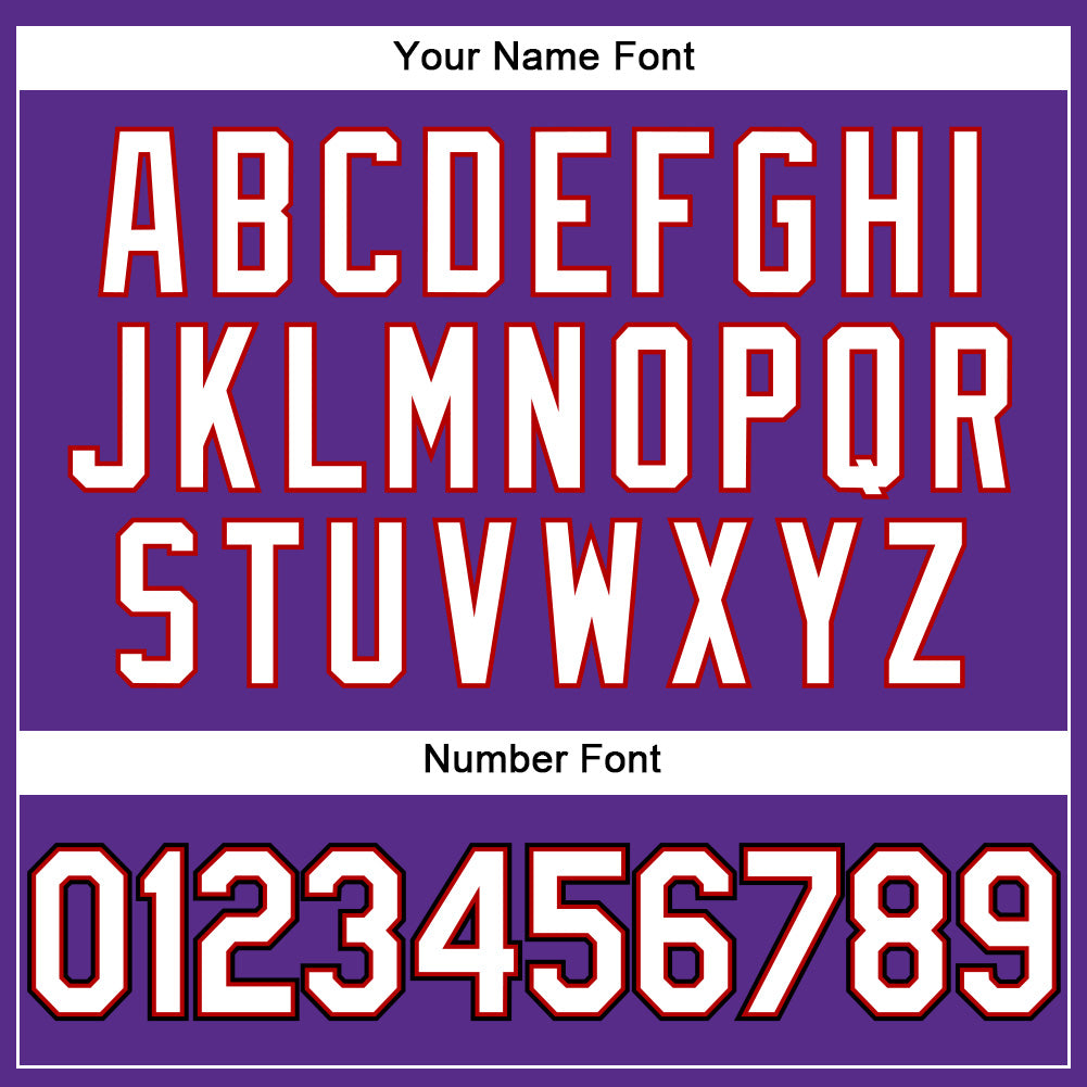 Custom Purple Black Pinstripe White-Red Authentic Baseball Jersey