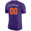 Custom Purple Orange-Gray Performance T-Shirt