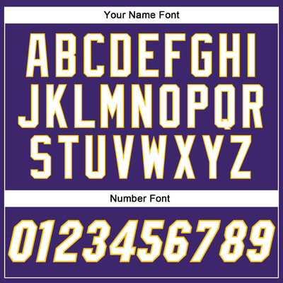 Custom Purple White-Gold Authentic Baseball Jersey