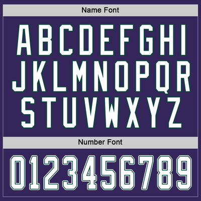 Custom Purple White-Green Hockey Jersey