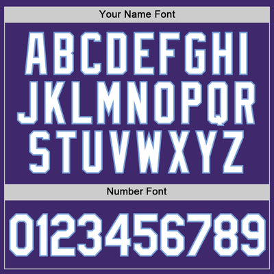 Custom Purple White-Light Blue Authentic Baseball Jersey