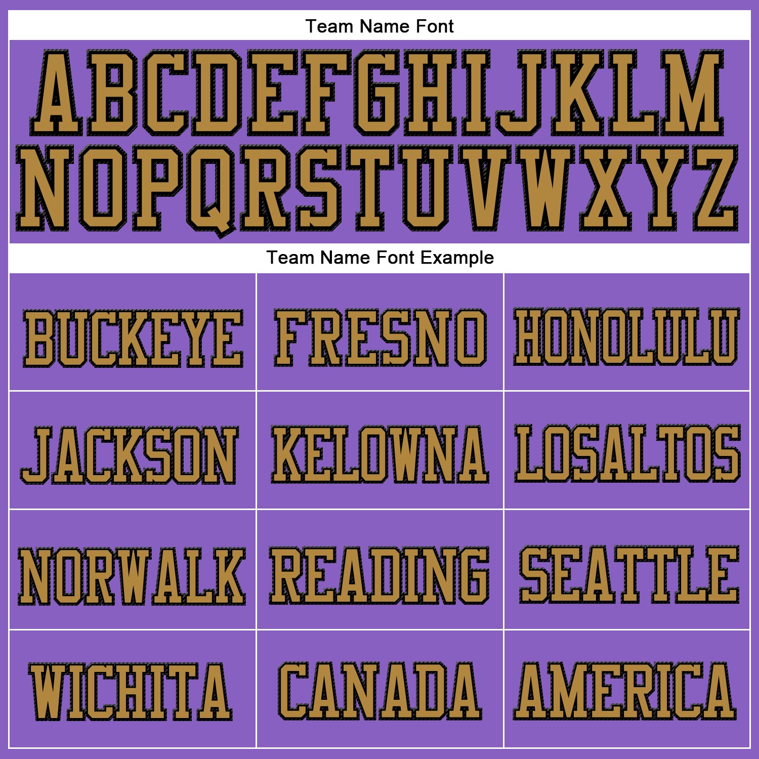 Custom Purple Old Gold-Black Stitched Cuffed Knit Hat