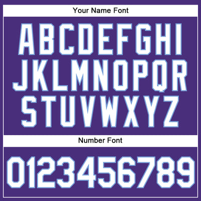 Custom Purple White-Light Blue Authentic Baseball Jersey