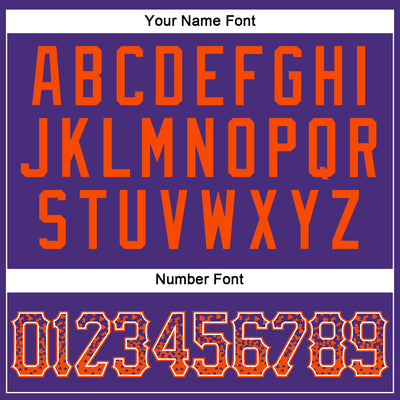 Custom Purple Orange-White Authentic Drift Fashion Baseball Jersey