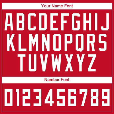 Custom Red White Round Neck Suit Basketball Jersey