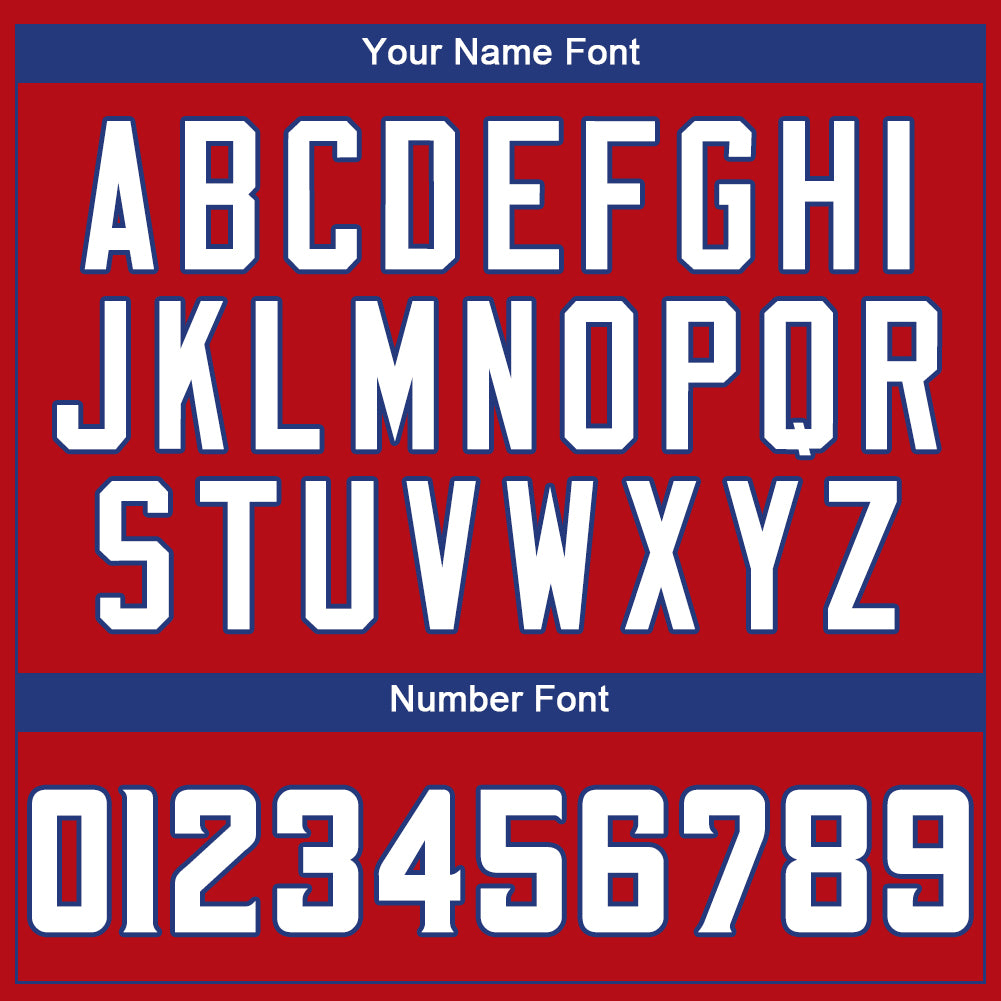 Custom Red White-Royal Authentic Baseball Jersey