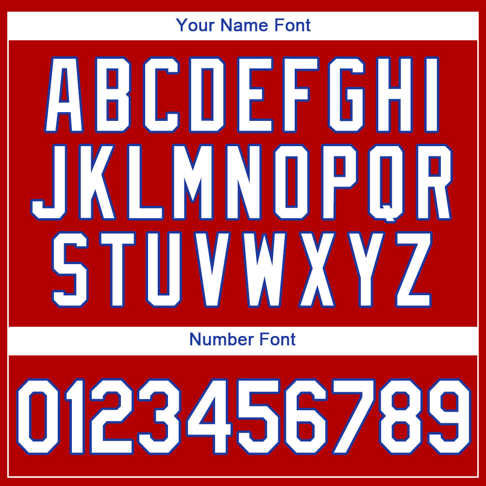 Custom Red White-Royal Authentic Baseball Jersey