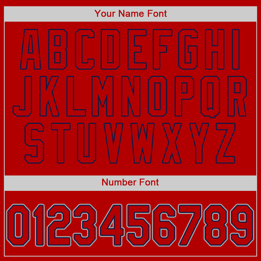 Custom Red Red-Navy Authentic Baseball Jersey