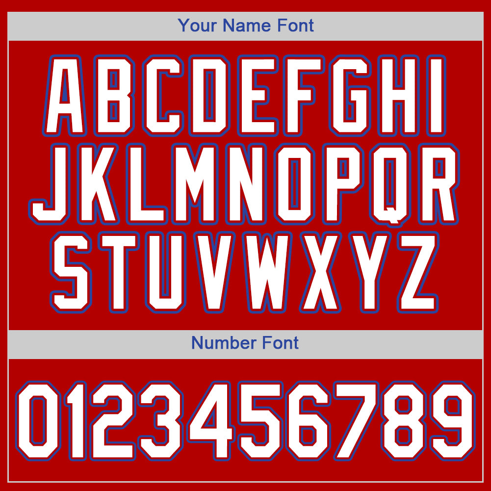 Custom Red White-Royal Authentic Baseball Jersey