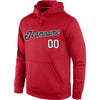 Custom Stitched Red Black-White Sports Pullover Sweatshirt Hoodie