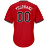 Custom Red Black-White Authentic Throwback Rib-Knit Baseball Jersey Shirt