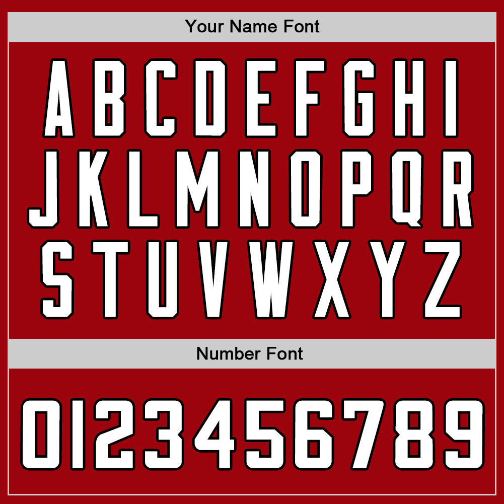 Custom Red White-Black Authentic Baseball Jersey