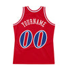 Custom Red Royal-White Authentic Throwback Basketball Jersey