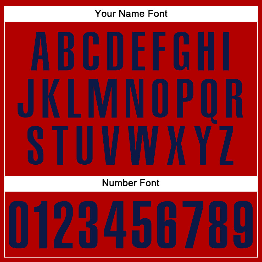 Custom Red Navy Authentic Baseball Jersey