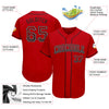 Custom Red Black-Gray Authentic Drift Fashion Baseball Jersey