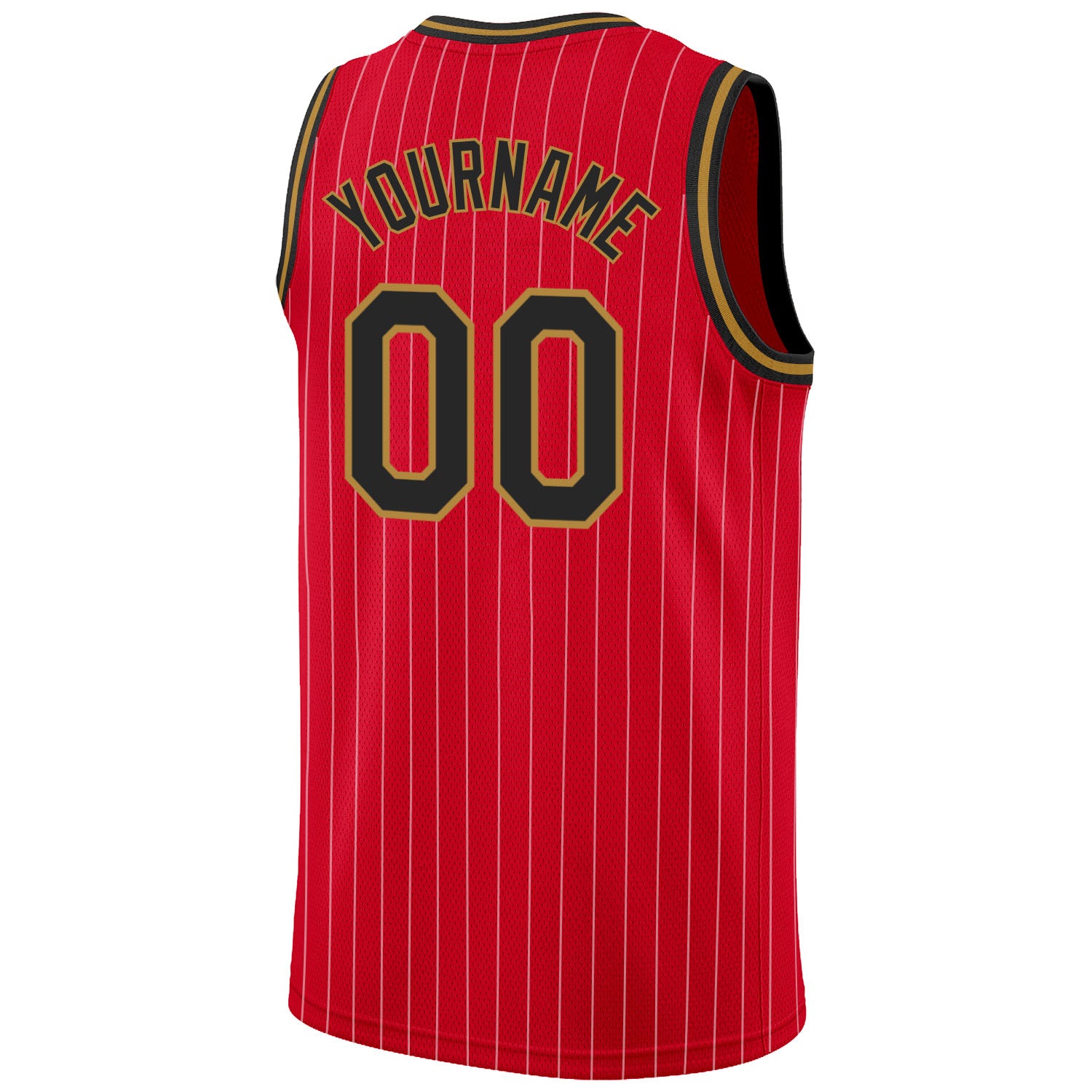 Custom Own Black Gold Red Basketball Stitched Jersey Free Shipping