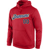 Custom Stitched Red Navy-Old Gold Sports Pullover Sweatshirt Hoodie