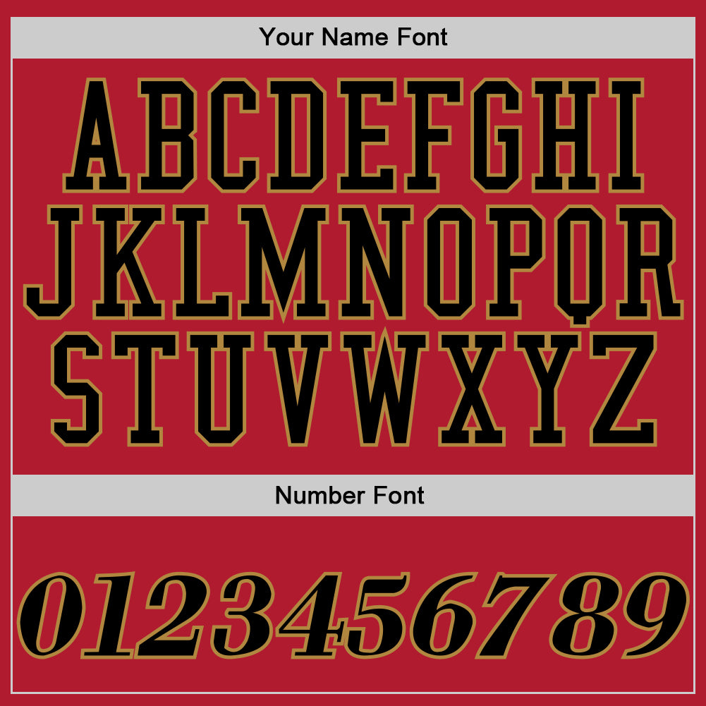 Custom Stitched Red Black-Old Gold Sports Pullover Sweatshirt Hoodie