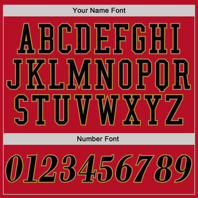 Custom Red Black-Old Gold Performance T-Shirt