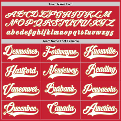 Custom Red White-Old Gold Hockey Jersey