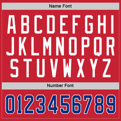 Custom Red Royal-White Hockey Jersey