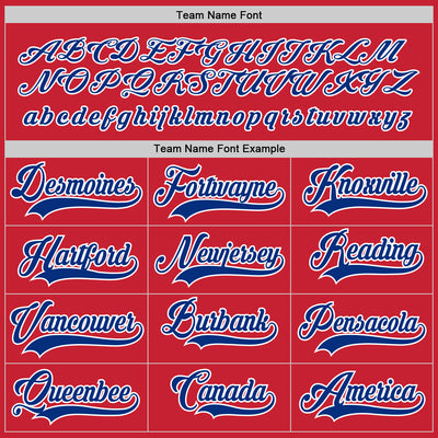 Custom Red Royal-White Hockey Jersey