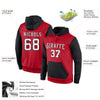 Custom Stitched Red White-Black Sports Pullover Sweatshirt Hoodie