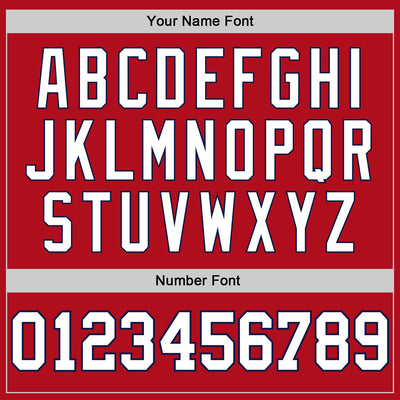 Custom Red White-Navy Authentic Baseball Jersey