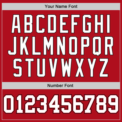 Custom Red White-Black Authentic Baseball Jersey