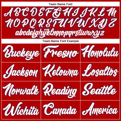 Custom Red White-Royal Authentic Baseball Jersey