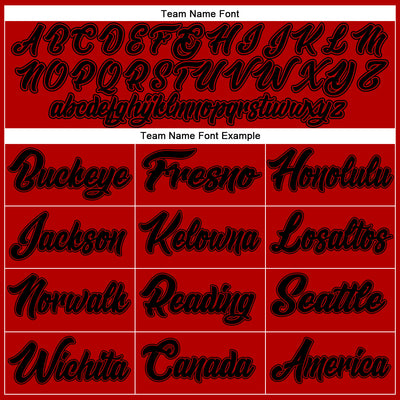 Custom Red Black-Red Authentic Baseball Jersey