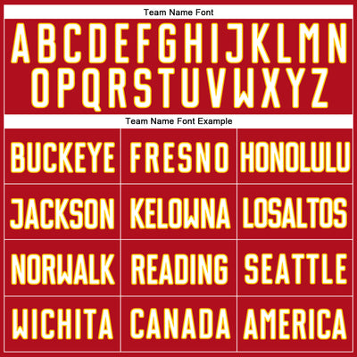 Custom Red White-Gold Authentic Baseball Jersey