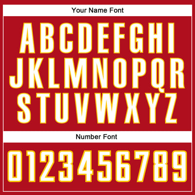 Custom Red White-Gold Authentic Baseball Jersey