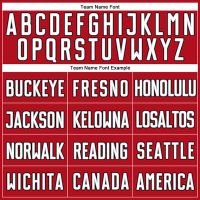 Custom Red White-Black Authentic Baseball Jersey