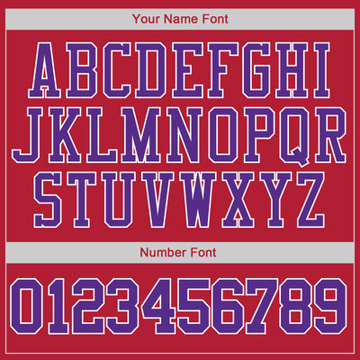 Custom Stitched Red Purple-White Sports Pullover Sweatshirt Hoodie